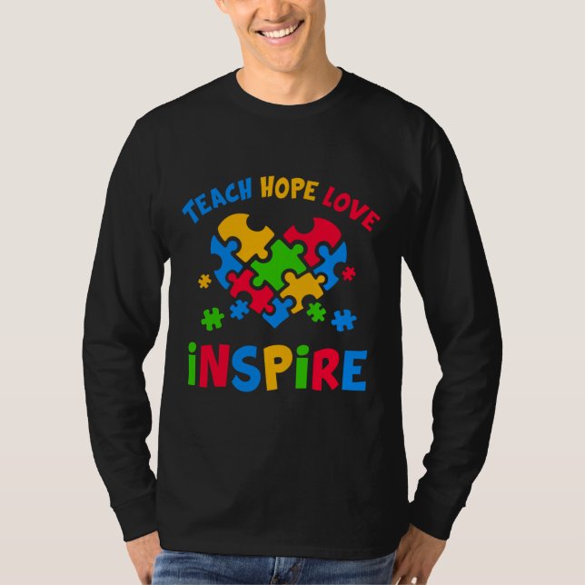 Camiseta Autismo Senador Ensina Esperança Amor Inspira (Frente)