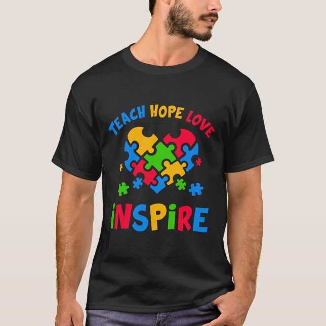 Camiseta Autismo Senador Ensina Esperança Amor Inspira (Frente)