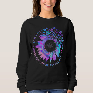 Camiseta Autismo Sensibilidade Bondade Girassol Tie Dye Que