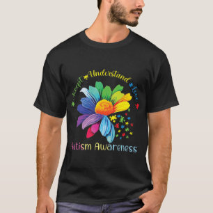 Camiseta Autismo Sensibilização Accept Girassol Compreende 
