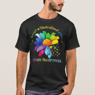 Camiseta Autismo Sensibilização Accept Girassol Compreende 