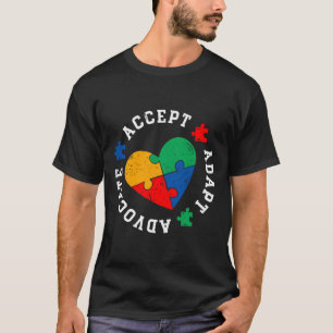 Camiseta Autismo Sensibilização Aceite Adaptar Advocate Col