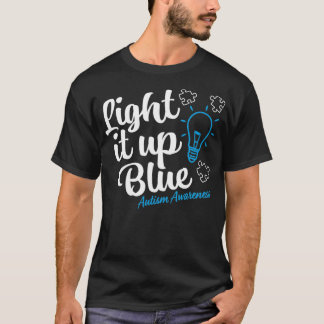 Camiseta Autismo Sensibilização Acende Atenção Azul Autismo