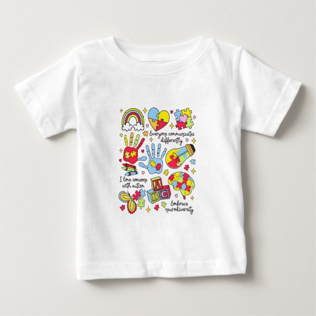 Camiseta Autismo Sensibilização Adotar Diversidade Neuro In (Frente)