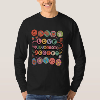 Camiseta Autismo Sensibilização Amizade Bracelet Amor Accep