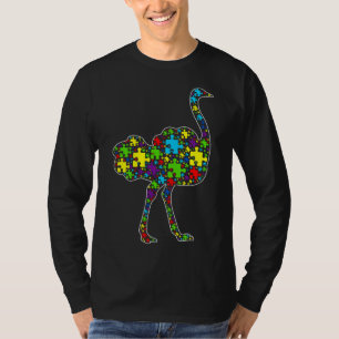 Camiseta Autismo Sensibilização Animais de Quebra-cabeça de