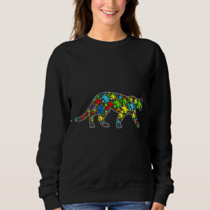 Camiseta Autismo Sensibilização Animais de Quebra-cabeça de