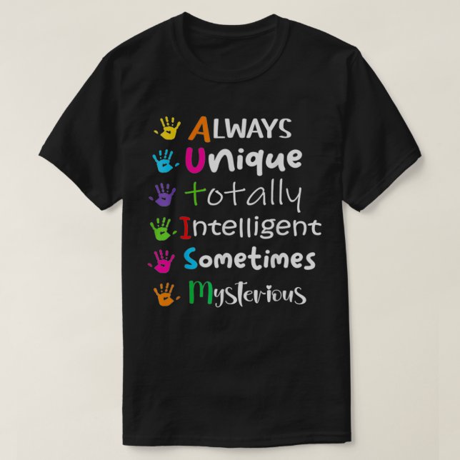 Camiseta Autismo Sensibilização Apoio A Crianças Autismo Pa (Frente do Design)