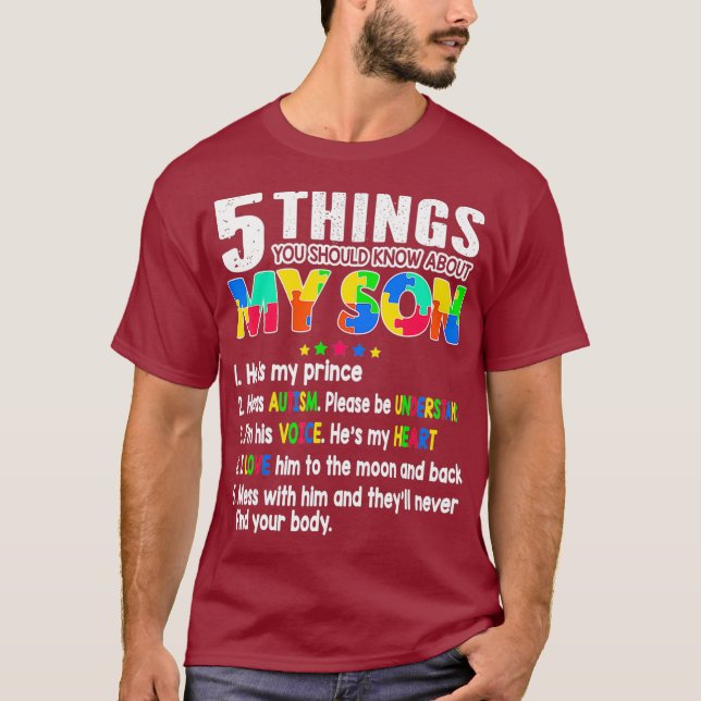 Camiseta Autismo Sensibilização Apoio Autismo Crianças Filh (Frente)
