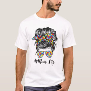 Camiseta Autismo Sensibilização Autismo Mãe Cabelo Mensa
