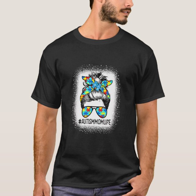 Camiseta Autismo Sensibilização Autismo Mãe Cabelo Mensagei (Frente)