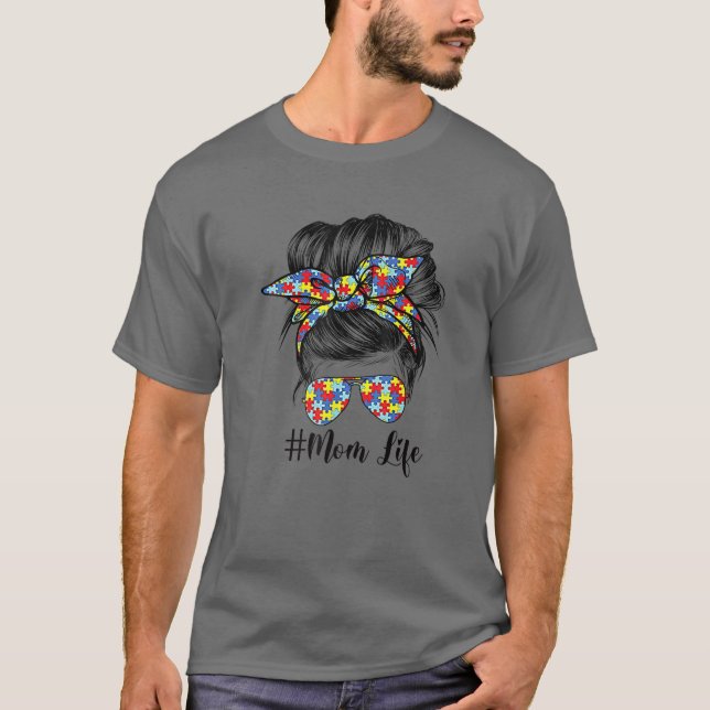 Camiseta Autismo Sensibilização Autismo Mãe Cabelo Mensagei (Frente)
