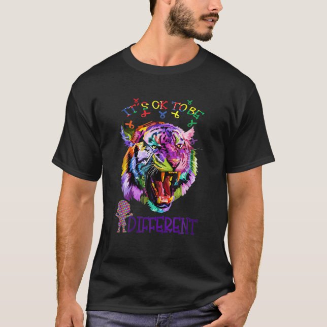 Camiseta Autismo Sensibilização Bela Animal do Leão Está Tu (Frente)