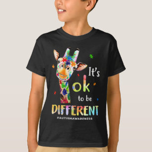 Camiseta Autismo Sensibilização Bela Girafa Está Tudo Bem S