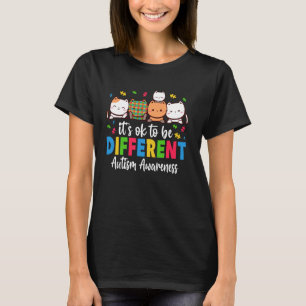 Camiseta Autismo Sensibilização Cat. Está bem ser diferente