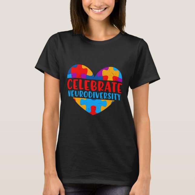 Camiseta Autismo Sensibilização Celebra Autismo na Neurodiv (Frente)