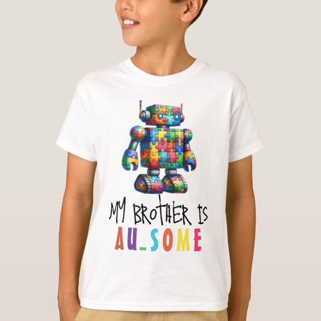 Camiseta Autismo Sensibilização Crianças Apoio à Família (Frente)