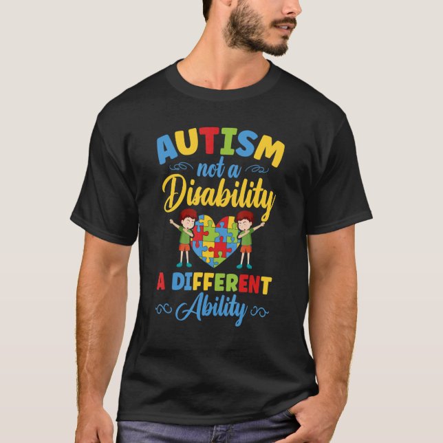 Camiseta Autismo Sensibilização Crianças Autismo Uma Habili (Frente)
