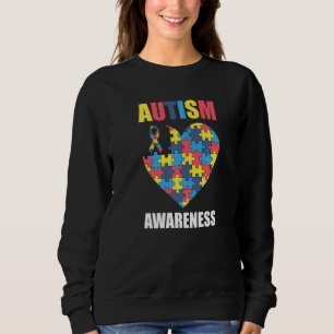 Camiseta Autismo Sensibilização Das Mulheres Coração Apoio