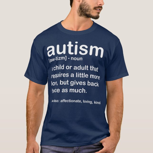 Camiseta Autismo Sensibilização Definição De Autismo Para O (Frente)