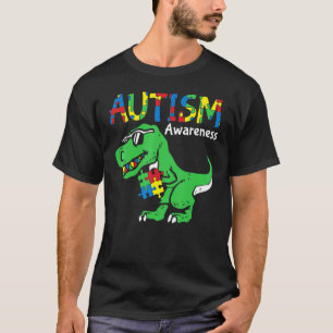 Camiseta Autismo Sensibilização Dino Autista Toddler Bote D