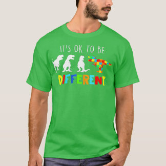 Camiseta Autismo Sensibilização Dinossauros Garotos Está Tu