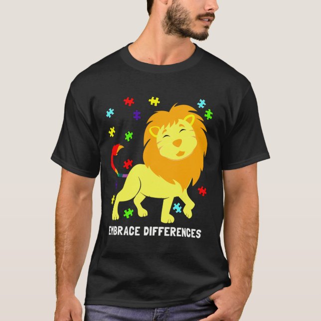 Camiseta Autismo Sensibilização Foco Quebra-cabeça (Frente)