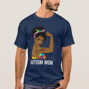 Camiseta Autismo Sensibilização Forte Mãe Depois Mãe Negra 