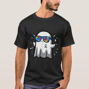 Camiseta Autismo Sensibilização Halloween Quebra-cabeça Aut