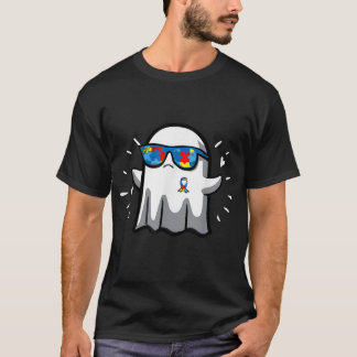 Camiseta Autismo Sensibilização Halloween Quebra-cabeça Aut