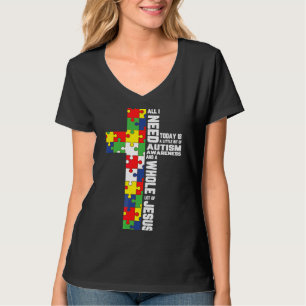 Camiseta Autismo Sensibilização Jesus Cristo Quebra-cabeça 