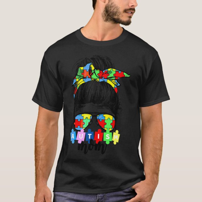 Camiseta Autismo Sensibilização Mãe A Vida Mensageira Bun Ó (Frente)