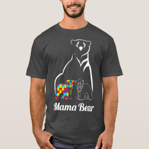 Camiseta Autismo Sensibilização Mamãe Ursa Mãe Criança Auti