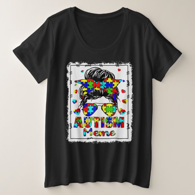 Camiseta Autismo Sensibilização Memória da Vida Mensagem Bu (Frente do Design)