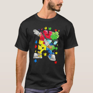 Camiseta Autismo Sensibilização Meninos Meninos Dabbing Que