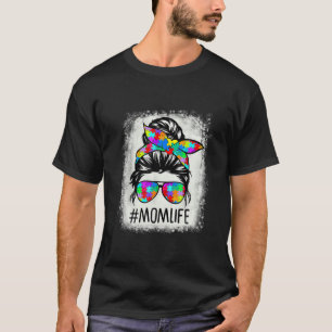 Camiseta Autismo Sensibilização Momlife Messy Bun Quebra-