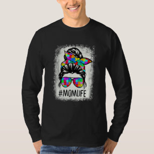 Camiseta Autismo Sensibilização Momlife Messy Bun Quebra-ca