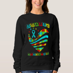 Camiseta Autismo Sensibilização Mulheres Coração Apoio Cria