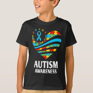 Camiseta Autismo Sensibilização Mulheres Coração Apoio Cria