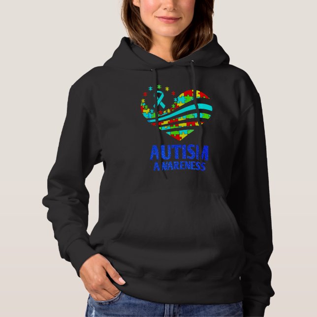 Camiseta Autismo Sensibilização Mulheres H Eart Su Pportam  (Frente)