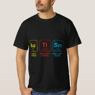 Camiseta Autismo Sensibilização Mulheres Homens Elementos p