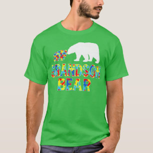 Camiseta Autismo Sensibilização O Urso De Vovô Apoia O Pr A