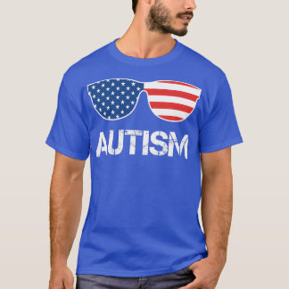 Camiseta Autismo Sensibilização Óculos de sol