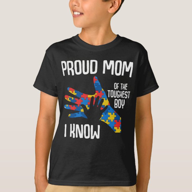 Camiseta Autismo Sensibilização Orgulha Mãe Criança Autista (Frente)