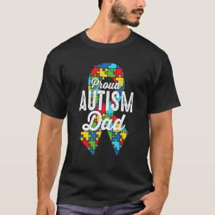 Camiseta Autismo Sensibilização Orgulhosa Autismo Pai Fita 