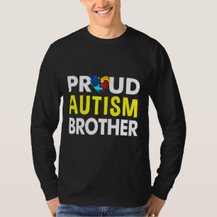 Camiseta Autismo Sensibilização Orgulhosa Irmão Autismo