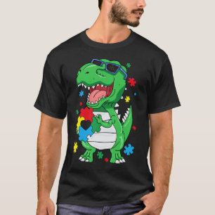 Camiseta Autismo Sensibilização Para Rex Dinossaur Quebra-c