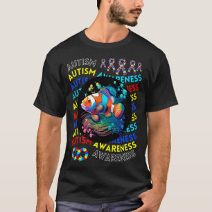 Camiseta Autismo Sensibilização Peixe Palhaço Para Professo