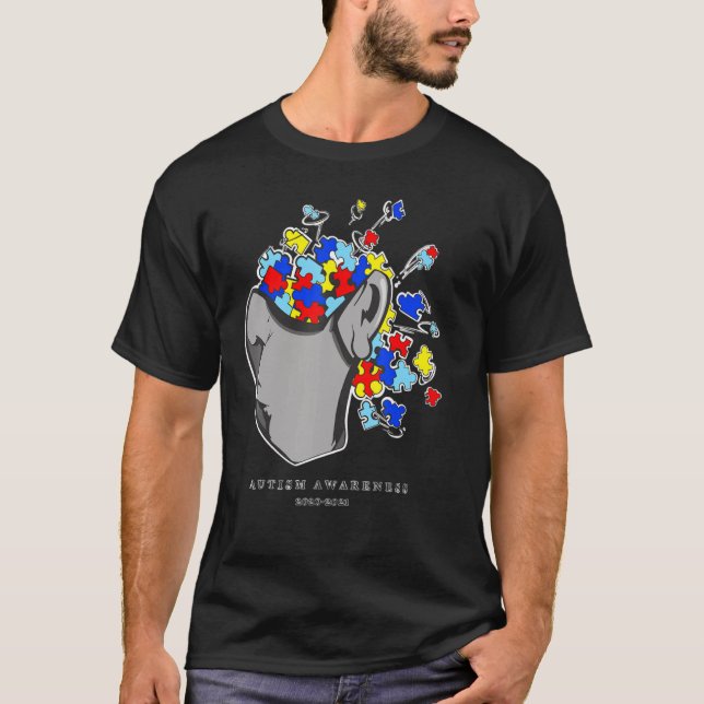 Camiseta Autismo Sensibilização Quebra-cabeça (Frente)