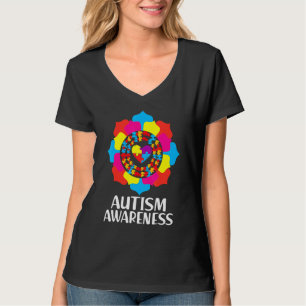 Camiseta Autismo Sensibilização Quebra-cabeça de Coração Fl